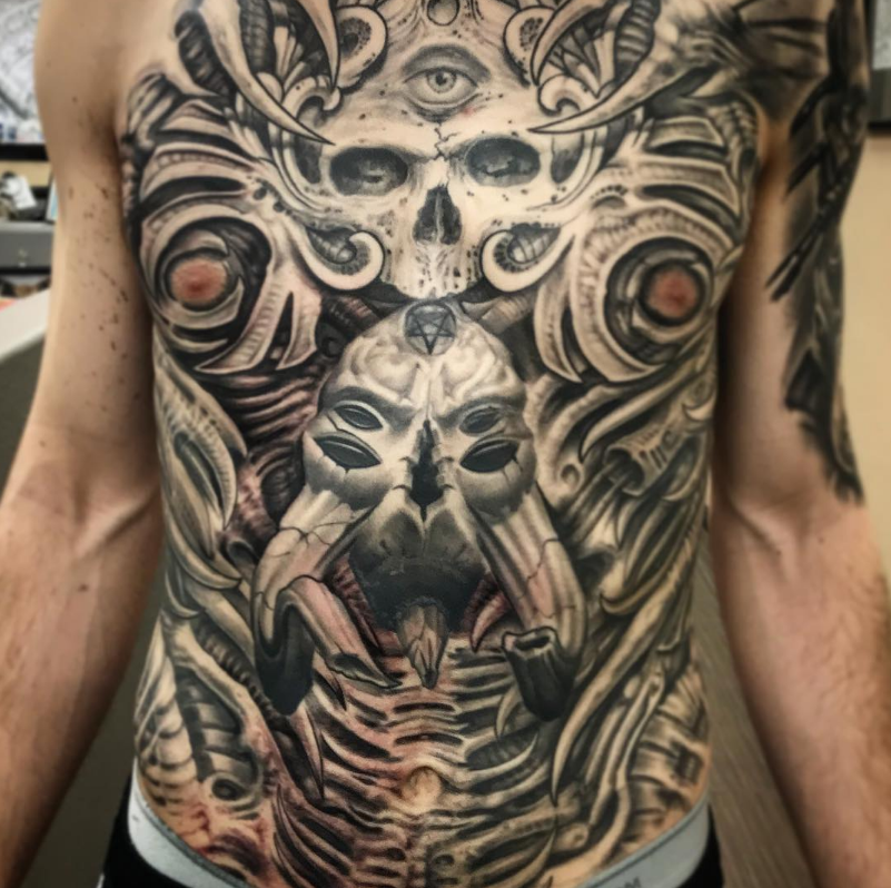 Skull chest piece